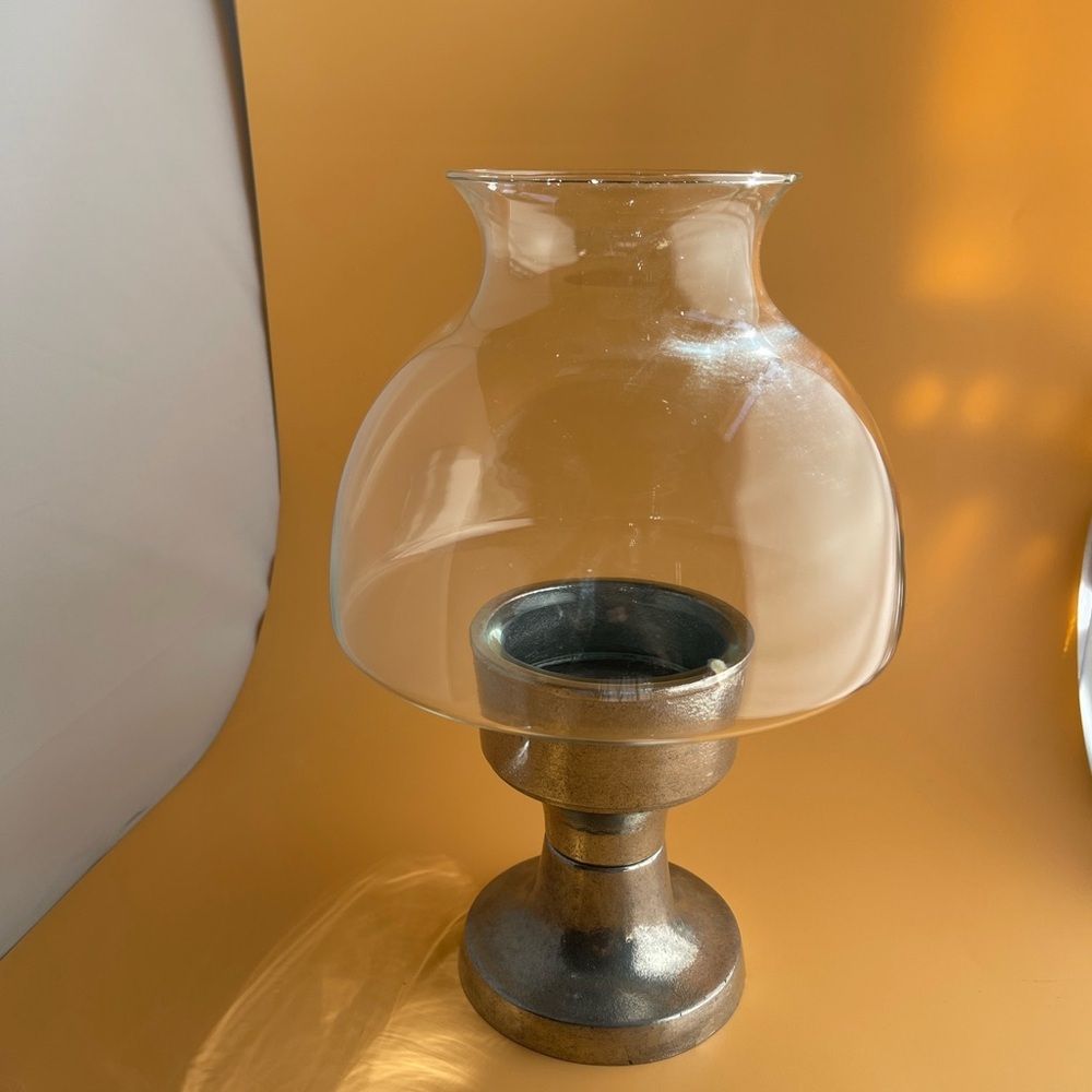 Wilton RWP Pewter base with glass globe candle holder - Picture 4 of 11